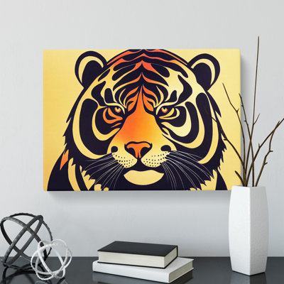 Tiger Art Deco Vol.1 Abstract - Wrapped Canvas