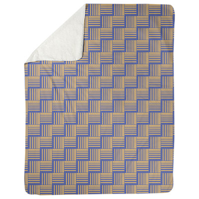 Couverture polaire à rayures classic basketweave