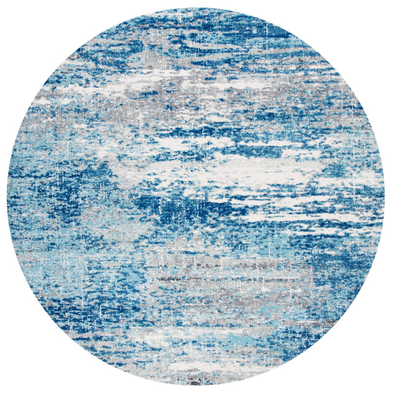 Evoke Performance Abstract Rug, Round 6'7"