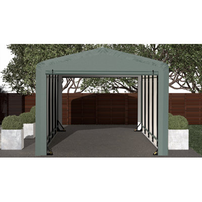 ShelterTube Wind and Snow-Load Rated Garage, 10x23x8 Green