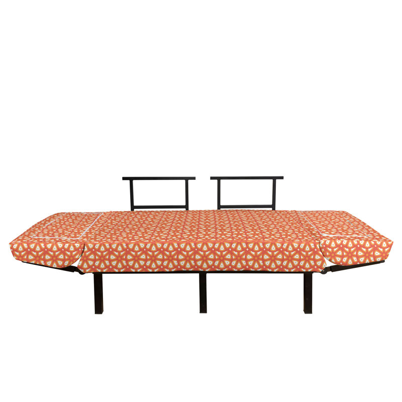Divan-lit Ambesonne, Polyester abstrait vermillon orange