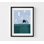 «Woman by the Sea», reproduction d'art figurative minimaliste avec oiseaux