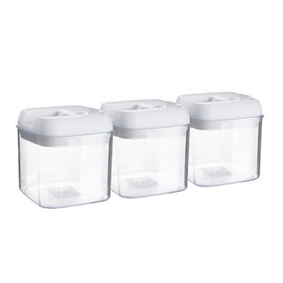 Neoflam Airtight Smart Seal Food Storage Container (Set of 8, Square), Crystal Clear Body, Modular, Stackable, Nestable Design, Easy to Clean,  BPA Free