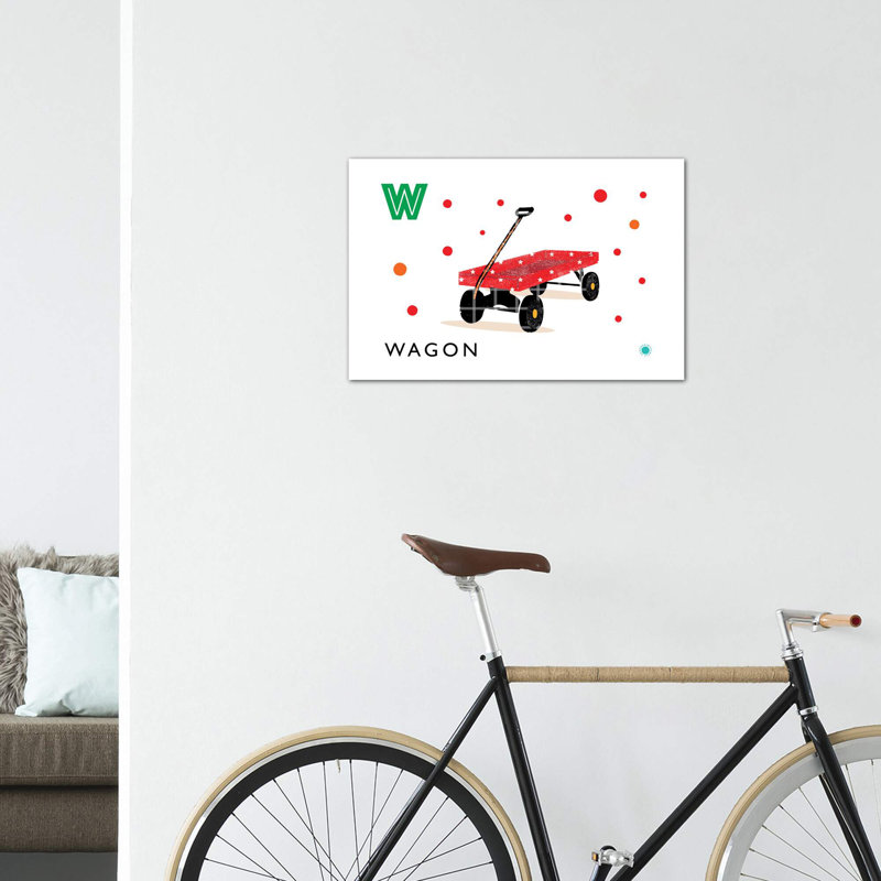 «W Is for Wagon» - impression, Pas de tapis, H 40 po x l 60 po x 1,5 po, Toile tendue
