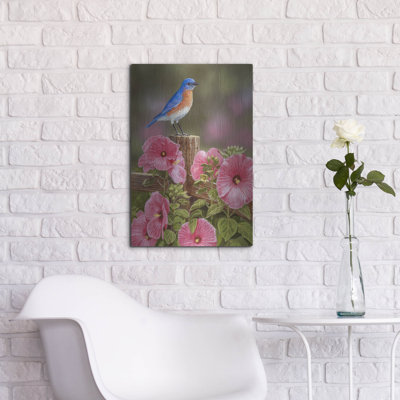 " Bluebird With Hibiscus " by William Vanderdasson