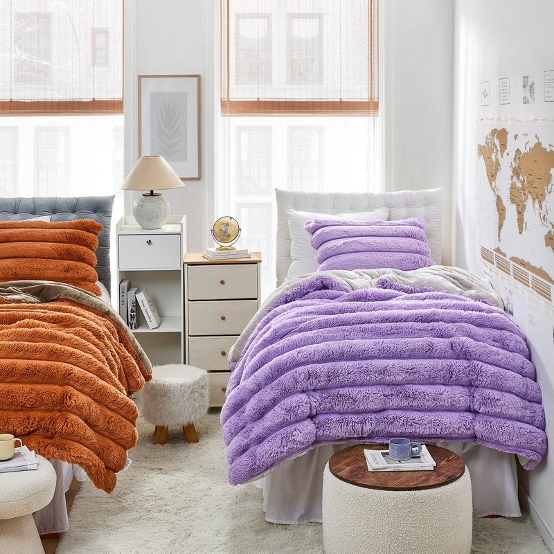 Roll Cakes Chunky Bunny - Coma Inducer Oversized Comforter Set, Twin XL Comforter + 1 Standard Sham, Purple