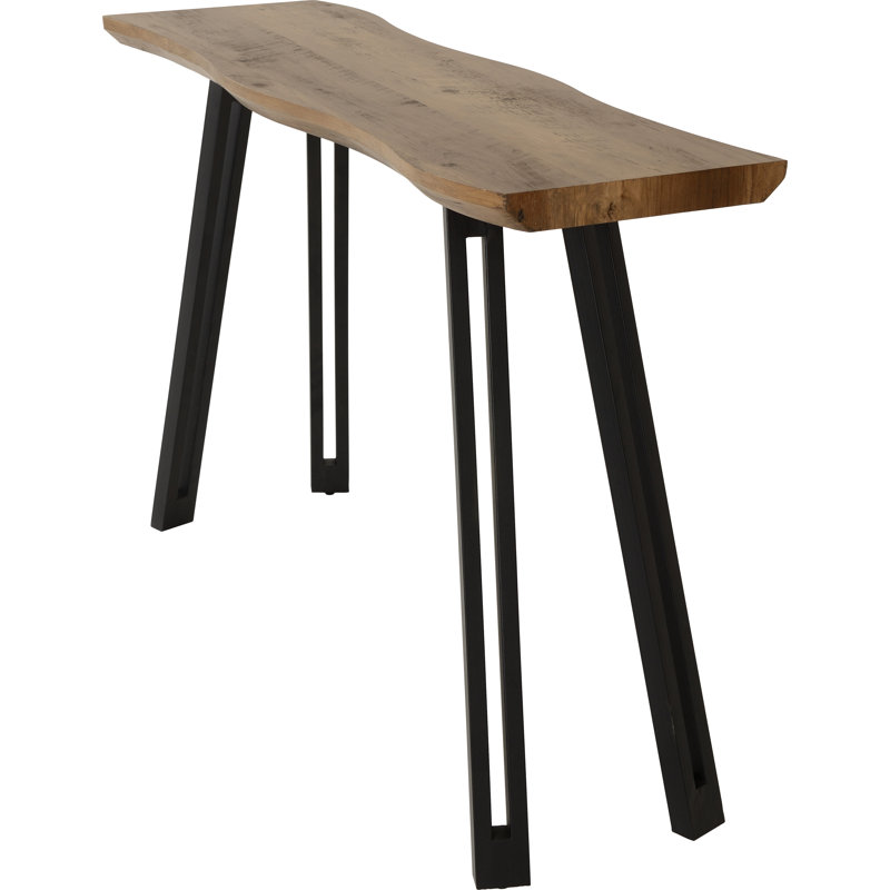 Alexsandra WAVE EDGE CONSOLE TABLE, Medium Oak