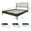 Structure de lit en bois massif, cadre plat en bois d'acacia, aucun sommier requis, grand lit-1333343777-1333343778