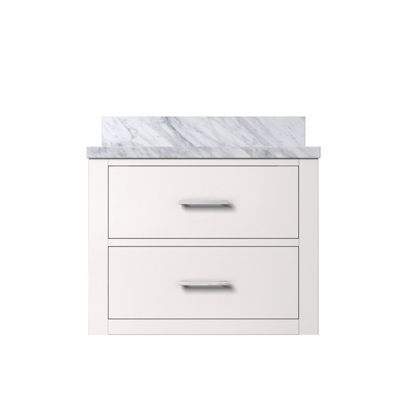 Meuble-lavabo simple 24 po X P 18 po D, avec plateau en acrylique, Blanc
