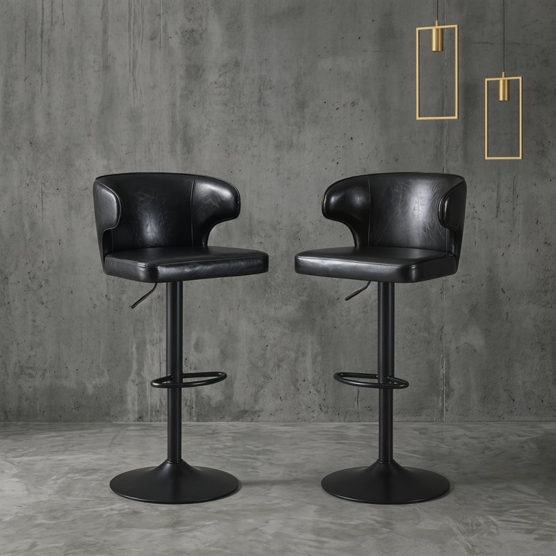Chaise de bar, Noir, Noir, 2