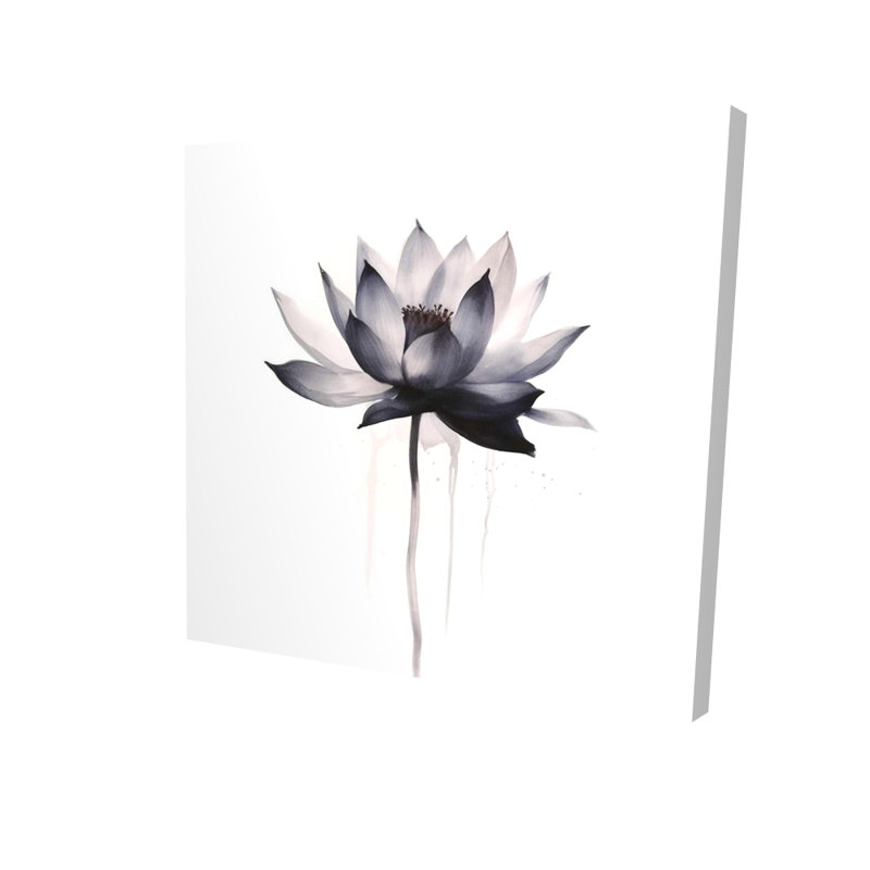 Watercolor Flower - Toile illustrative abstraite pour la décoration intérieure