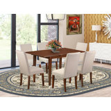 Finty 6 - Person Solid Wood Solid Wood Top Four Leg Dining Set