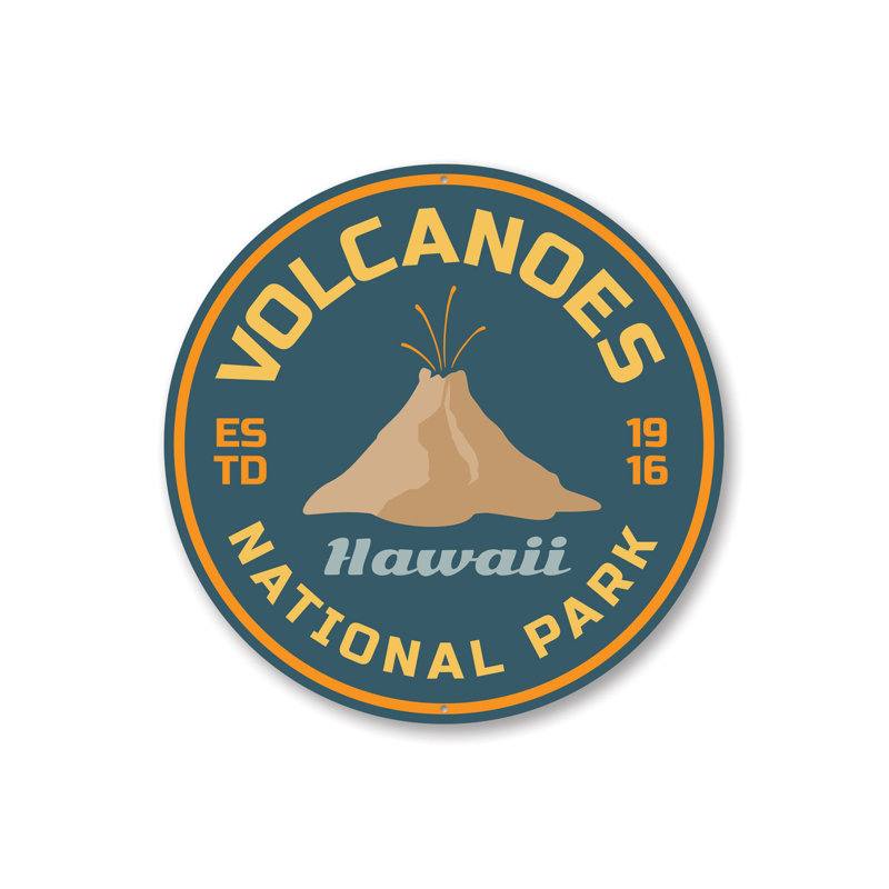 Panneau en aluminium Volcanoes, H 18 po x l 18 po x P 0,06 po