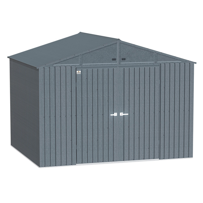 Elite Steel Storage Shed, 10X8, Anthracite, 122.9'' W X 96.41'' D X 91.4'' H