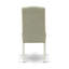 L'ensemble de salle à manger 3 pièces pour petits espaces comprend une table de salle à manger ronde avec piédestal et 2 chaises Parson en tissu Shitake foncé, lin blanc-1869960861-1869960860-1800375221