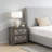 Gray Finish 2-Drawers Storage Nightstand 1pc Wooden Furniture Traditional Design Bedside Cabinet