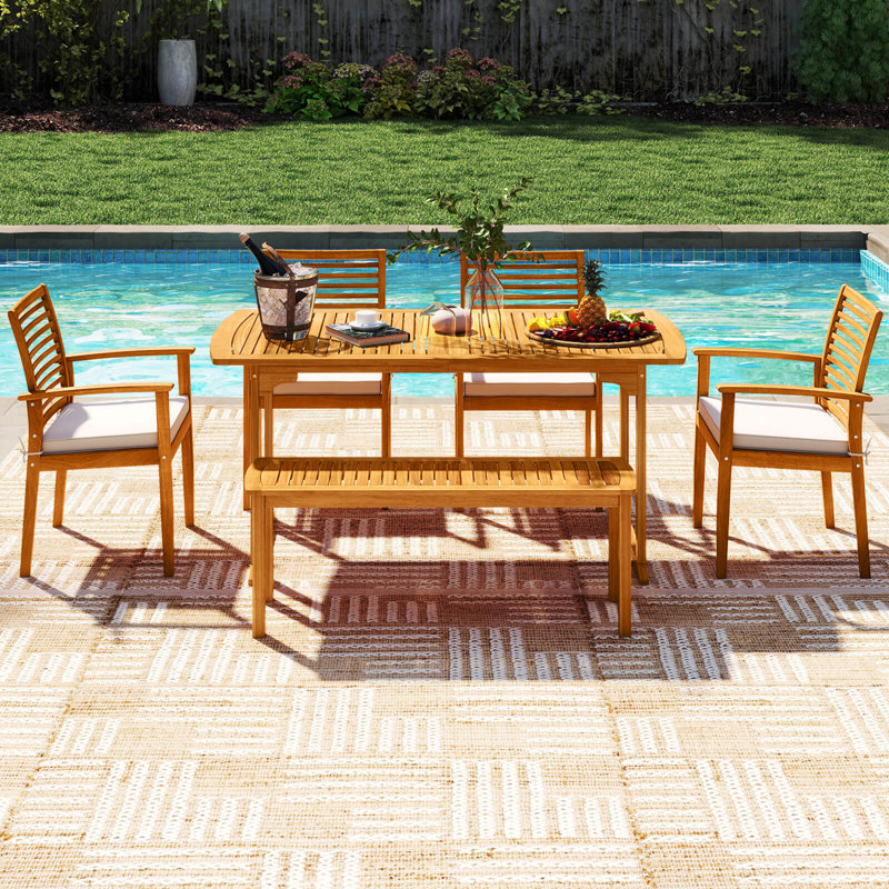 Ensemble de 2 chaises de patio avec dossier rembourré et rembourré