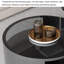 Table basse ronde simple et moderne en verre