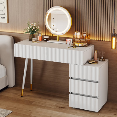 Dressing Table with Mirror and Drawers and Storage Included