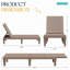 Ensemble de 2 chaises longues d'extérieur pour terrasse près de la piscine, imperméable, réglable et facile à assembler-1086863637