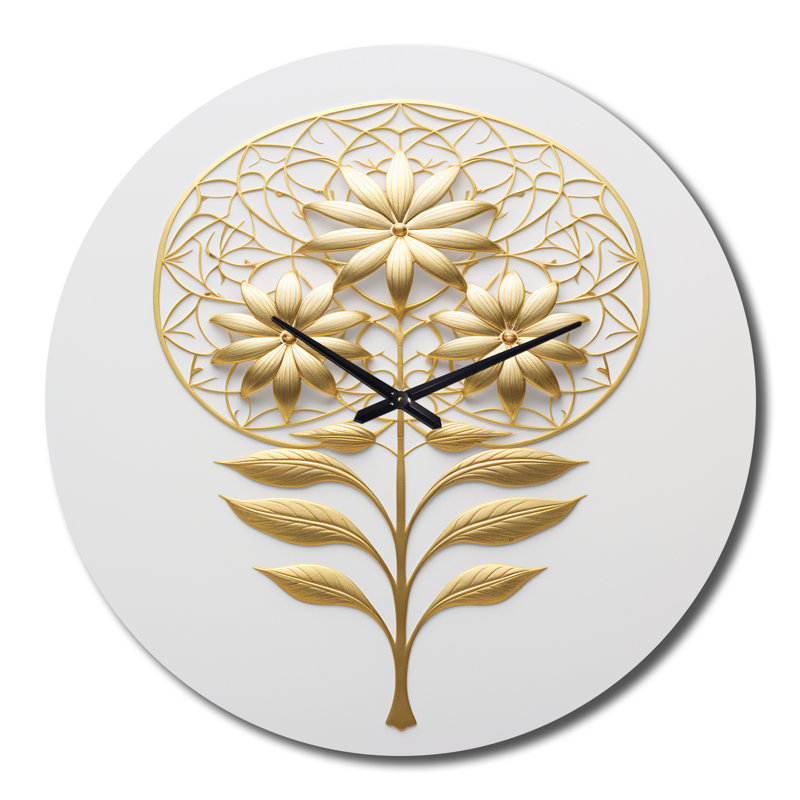 Horloge murale Rashpal - Abstract Botanicals, Très grand