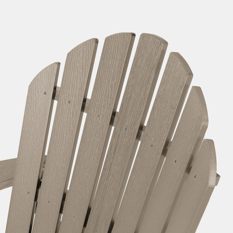 Anette Plastic Folding and Reclining Adirondack Chair, Woodland Brown