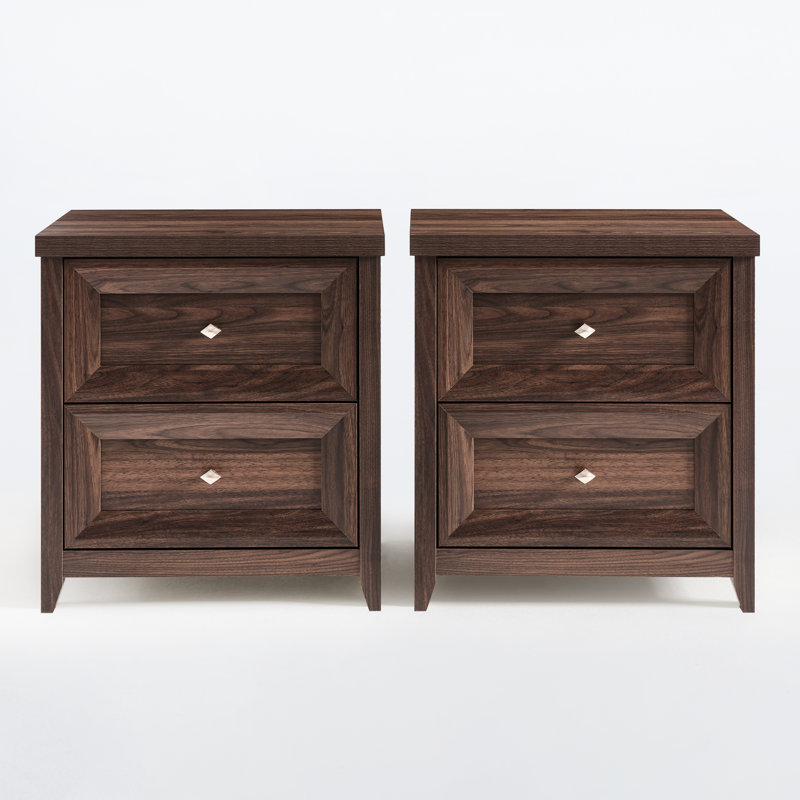Cleckheat 23'' W Nightstand (Set Of 2), Mahogany Brown