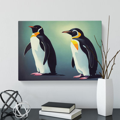 Friendly Penguins - Wrapped Canvas