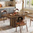 63" Rectangular 2-Tier Storage Dining Table for 4-6 People, Farmhouse Kitchen Table Dinner Table