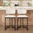Alrick Modern Upholstered 25.6" Counter Height Kitchen Stool With Metal Sled Base & Faux Leather-514795862