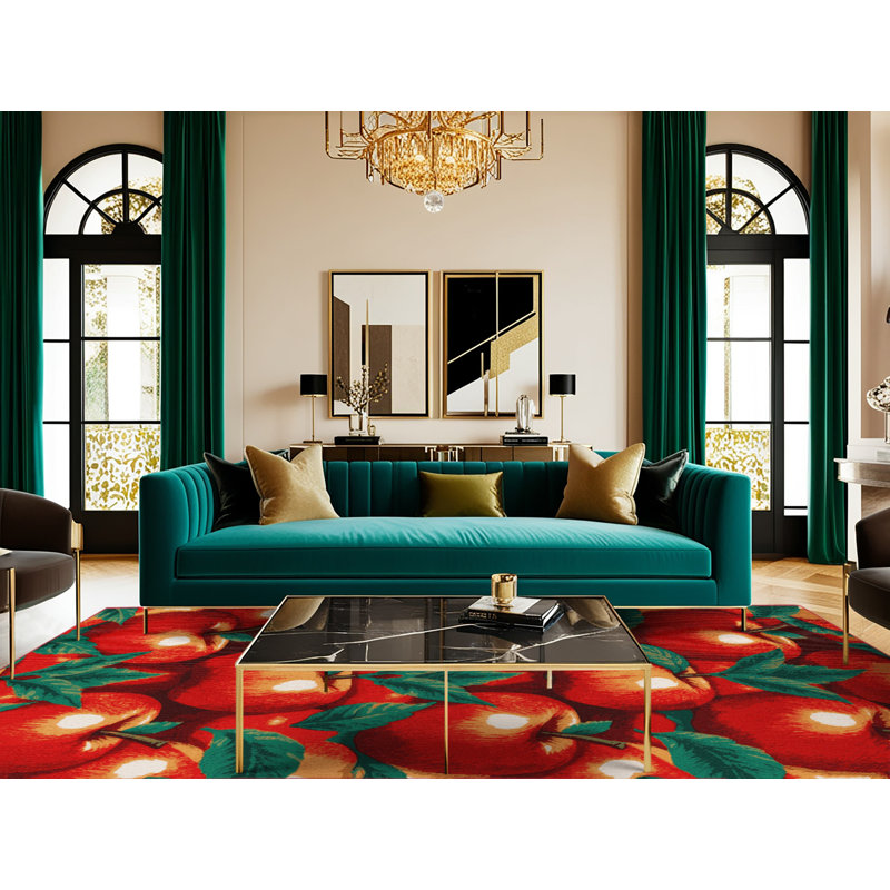  Tapis lavable pomme de Tahiti, Carré 4 pi