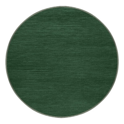 Machine Washable Solid Green Area Rug