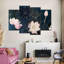Fleurs de lotus texturées sur toile 4 pièces-103230104