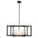 7 - Light 21.3" Wide Geometric Candle-Style Square / Rectangle Lantern Chandelier
