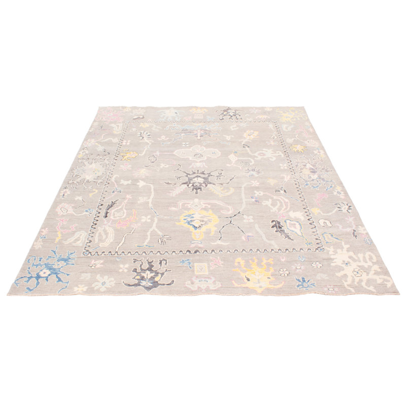 One-of-a-Kind 8'4" x 9'7" New Age Rectangle Wool Area Rug in