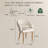 Modern Upholstered Dining Chairs Set of 2, Barrel Chairs with Open Back, Faux Leather Dining Chairs, Beige & Light Walnut