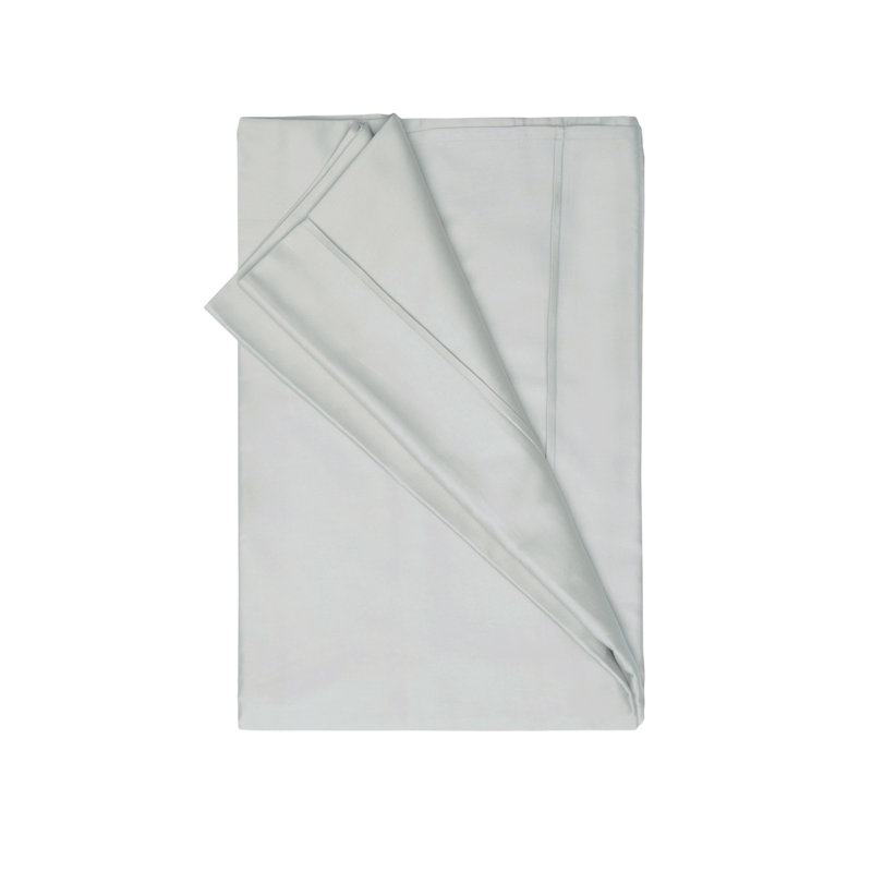 500 TC Premium Polycotton Sateen Flat Sheet, Single (3'), Platinum