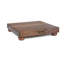 Gift 1.5" Edge Grain Walnut 12" Square Cutting Board with Wood Feet-39948137
