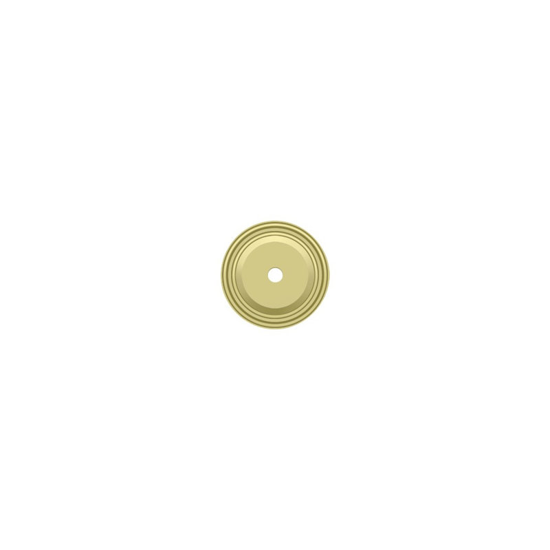 Metal Knob Backplate, Polished Brass