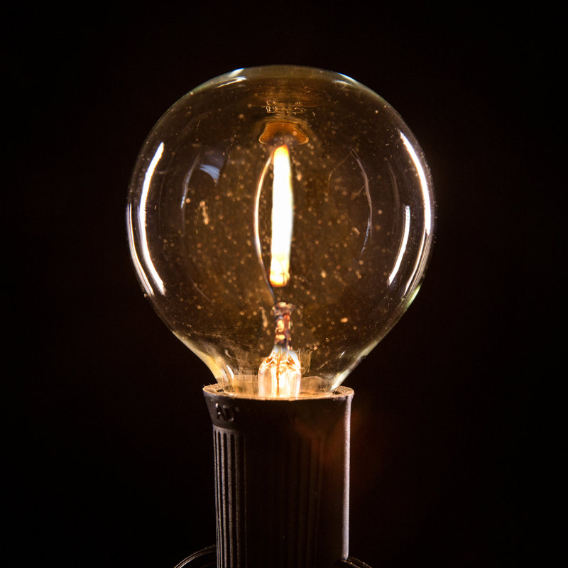 6 watts (équivalant à 7 watts), ampoule g50e, ampoule non-activable, base blanche (2700k) e17/intermédiaire