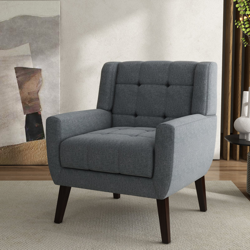 Fauteuil d'appoint Jaqueze, Polyester gris Jaqueze