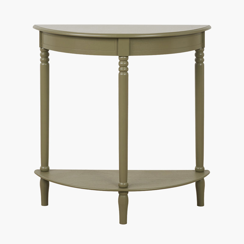 Callum 80cm Solid Wood Console Table, Olive Green