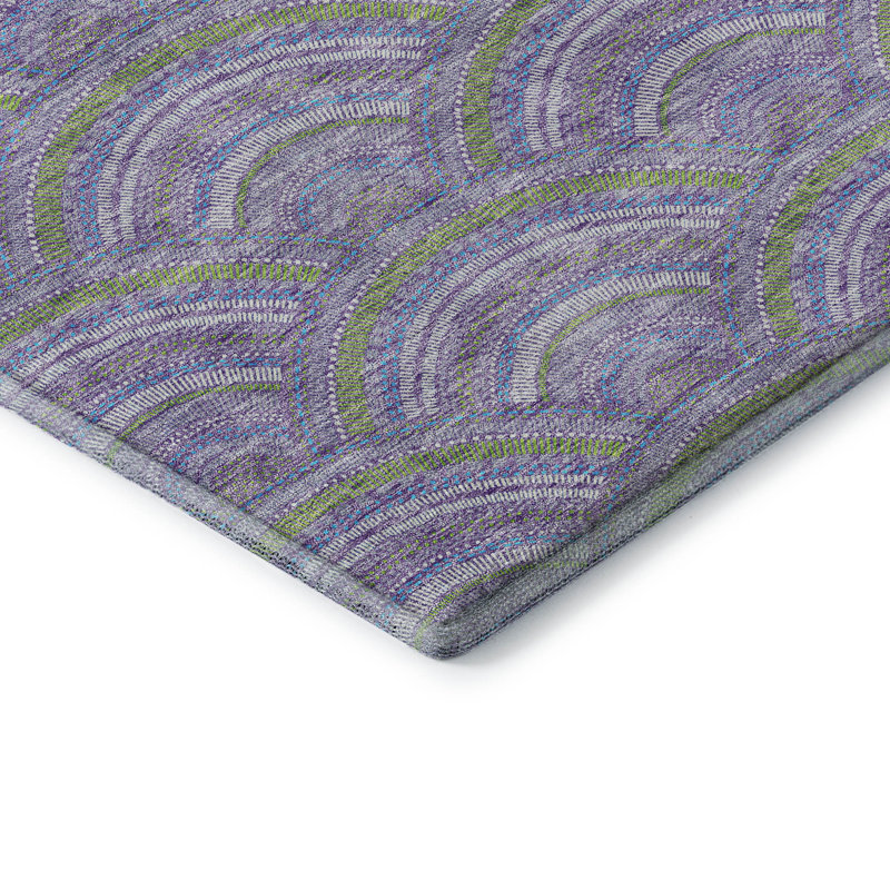 Tapis lavande lavable à la machine de qualité supérieure Prisco, Rond 8 pi