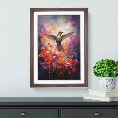 Hummingbird Contemporary No.2 - Framed Print