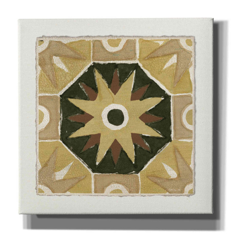 Motif de tuile marocaine VI par Stellar Design Studio - peinture sur toile tendue, H 18 po x l 18 po x P 0,75 po