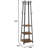 Coat Rack, Coat Stand With 3 Shelves, Hall Tree Free Standing With Hooks For Scarves, Bags, Umbrellas, Steel Frame, Industrial Style, For Entryway, Living Room, Rustic Brown And Black ULCR80X-1068873095