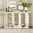 Modern and Curved Design Ash Veneer Console Table with Shelf,Suitable for Entryway,Hallway Living Room,Foyer,Corridor-302219244