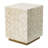 Square Capiz Stool, Cream