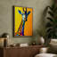 Pop Art Giraffe Modern 1 Piece Wrapped Canvas Wall Art-136728055-136728056