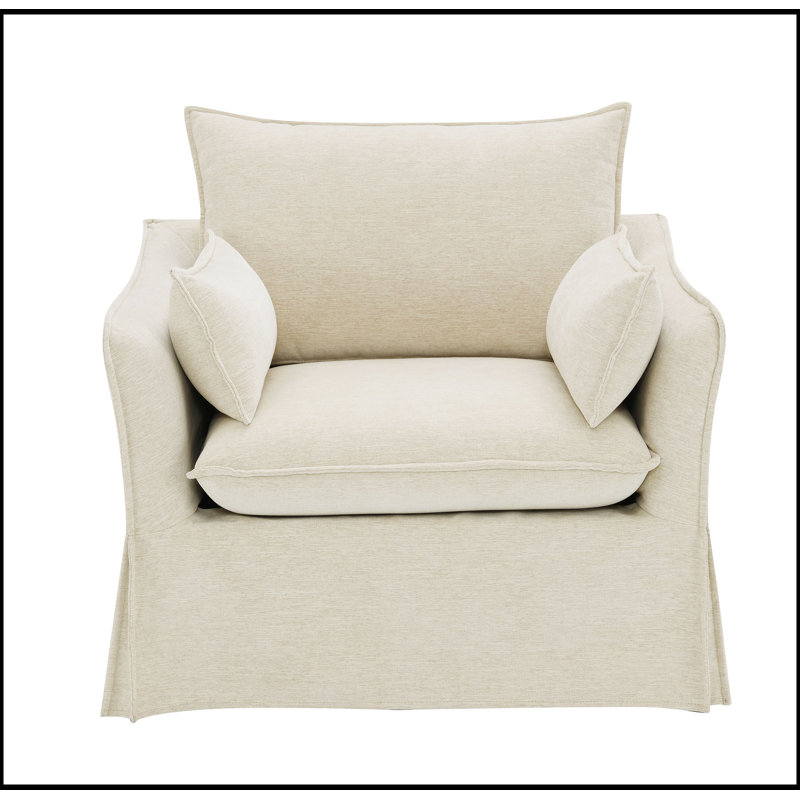 Chaise en lin Shane avec 2 coussins